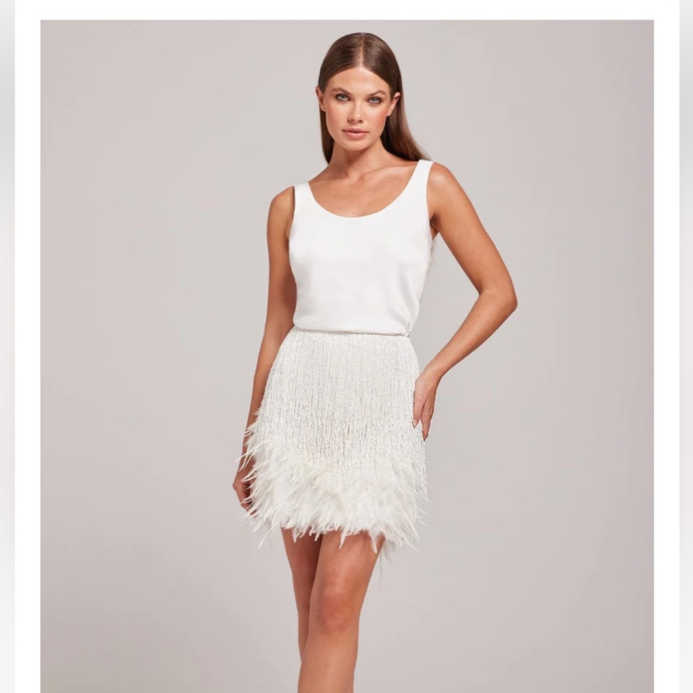Nadine Merabi- Sara White Skirt and Nicole top